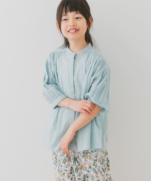 URBAN RESEARCH DOORS(アーバンリサーチドアーズ)の「『親子リンク』コットンボイルギャザーブラウス(KIDS)(シャツ/ブラウス・キッズ・ミント/ネイビー/イエロー/ピンク・105/120/135)」の15枚目の写真