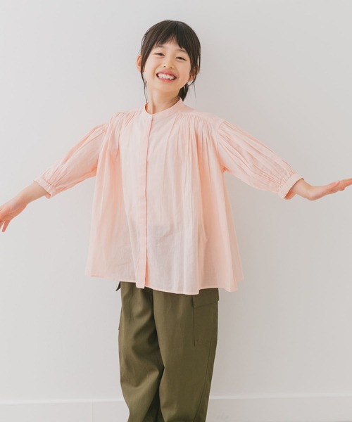 セルリ　ギャザー　ブラウス　シャツ　23ss　プルオーバー　春夏　ヘビロテ Ballsey ブラウス シャツ セルロースポリエステルオーガンジー