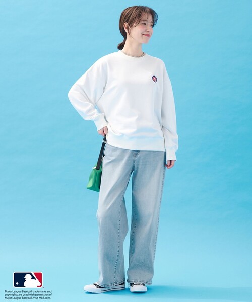 ANY(エニィ)の「MLB/メジャーリーグベースボール クルーネックスウェット(Tシャツ/カットソー・レディース・ライトグレー系/ホワイト系/ネイビー系・4)」の11枚目の写真