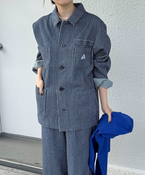 GEVACO（ゲバコ）の「【GEVACO/ゲバコ】《セットアップ対応》カバーオールジャケット（カバーオール・レディース・ブルー系その他2/ブルー系その他・38）」の2枚目の写真