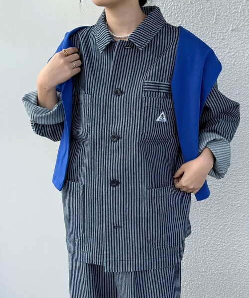 GEVACO（ゲバコ）の「【GEVACO/ゲバコ】《セットアップ対応》カバーオールジャケット（カバーオール・レディース・ブルー系その他2/ブルー系その他・38）」の9枚目の写真