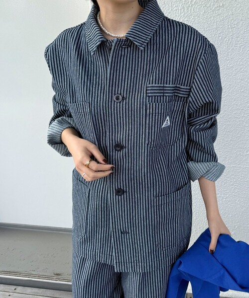 GEVACO（ゲバコ）の「【GEVACO/ゲバコ】《セットアップ対応》カバーオールジャケット（カバーオール・レディース・ブルー系その他2/ブルー系その他・38）」の10枚目の写真