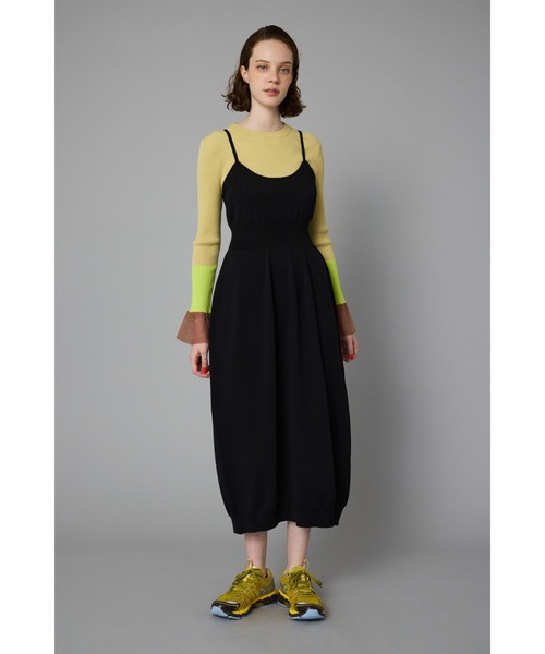HeRIN.CYE(ヘリンドットサイ)の「Waist shape knit dress ウエストシェイプニットドレス(ワンピース・レディース・レッド/ブラック/オフホワイト・FREE)」の3枚目の写真