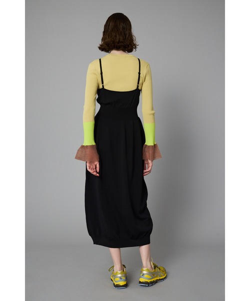HeRIN.CYE(ヘリンドットサイ)の「Waist shape knit dress ウエストシェイプニットドレス(ワンピース・レディース・レッド/ブラック/オフホワイト・FREE)」の6枚目の写真