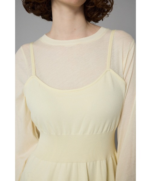 HeRIN.CYE(ヘリンドットサイ)の「Waist shape knit dress ウエストシェイプニットドレス(ワンピース・レディース・レッド/ブラック/オフホワイト・FREE)」の11枚目の写真