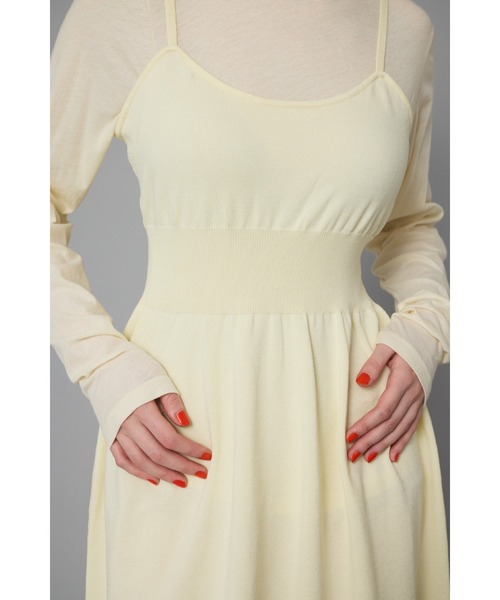 HeRIN.CYE(ヘリンドットサイ)の「Waist shape knit dress ウエストシェイプニットドレス(ワンピース・レディース・レッド/ブラック/オフホワイト・FREE)」の14枚目の写真
