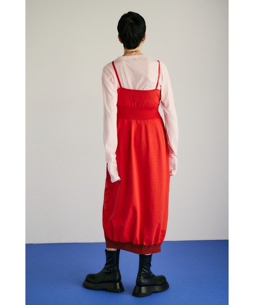HeRIN.CYE(ヘリンドットサイ)の「Waist shape knit dress ウエストシェイプニットドレス(ワンピース・レディース・レッド/ブラック/オフホワイト・FREE)」の18枚目の写真