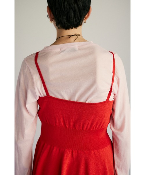 HeRIN.CYE(ヘリンドットサイ)の「Waist shape knit dress ウエストシェイプニットドレス(ワンピース・レディース・レッド/ブラック/オフホワイト・FREE)」の20枚目の写真