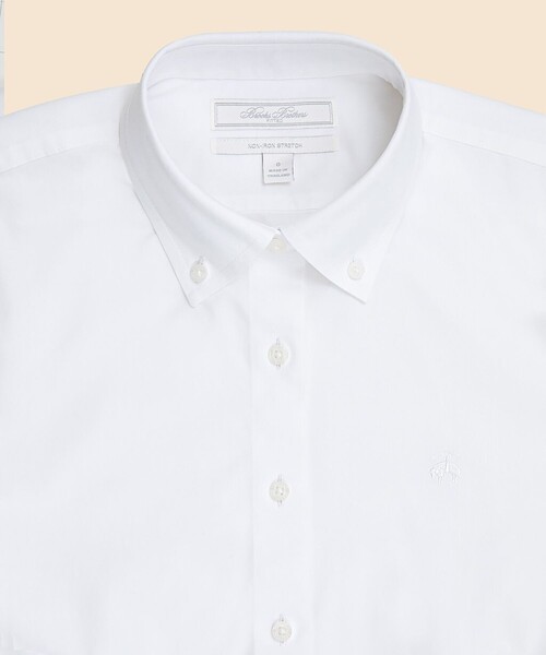 BROOKS BROTHERS(ブルックスブラザーズ)の「スーピマコットンストレッチ ショートスリーブ ボタンダウンシャツ Fitted Fit(シャツ/ブラウス・レディース・ホワイト・0/2/4/6/8)」の2枚目の写真