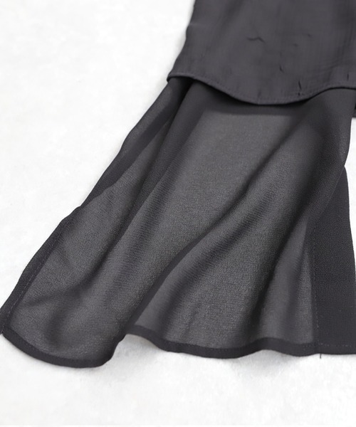 antiqua（アンティカ）の「シアーレイヤードシャツ（シャツ/ブラウス・レディース・ブラック・ONESIZE）」の15枚目の写真