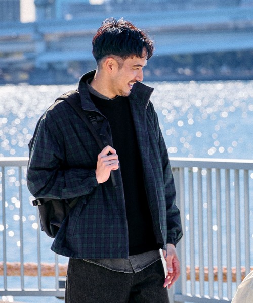 FOUND GOOD(ファウンドグッド)の「スタンドカラーブルゾン(ブルゾン・メンズ・ブラック/ネイビー/グレー系4・M/L/XL)」の3枚目の写真