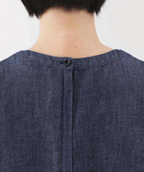 無印良品(ムジルシリョウヒン)の「婦人 ヘンプ混 デニム ジャンプスーツ(つなぎ/オールインワン・レディース・ネイビー・XL/L/M/S)」の6枚目の写真