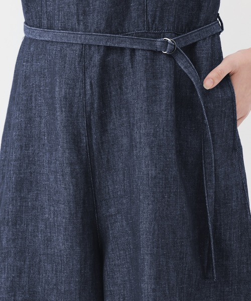 無印良品(ムジルシリョウヒン)の「婦人 ヘンプ混 デニム ジャンプスーツ(つなぎ/オールインワン・レディース・ネイビー・XL/L/M/S)」の7枚目の写真