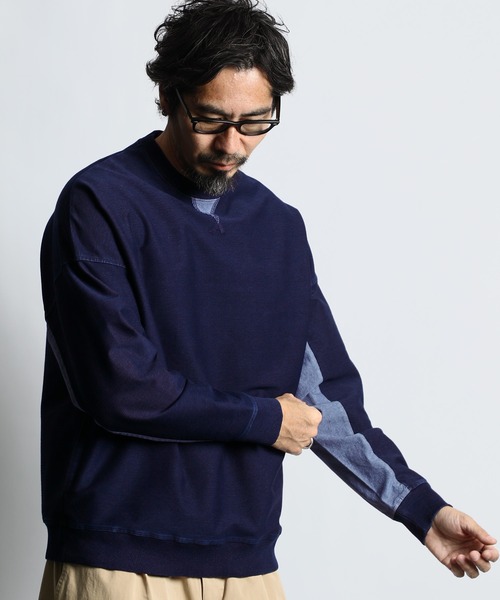 フォンテーヌ セール】[INDIGO LABEL] INDIGO SWITCHING CREW：インディゴ