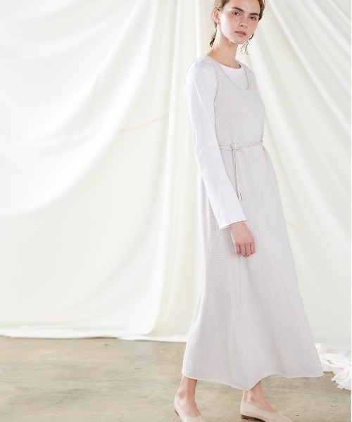 WALANCE（ワランス）の「paper knit dress（ワンピース・レディース・アイボリー/ブラック/ブラウン・FREE）」の5枚目の写真