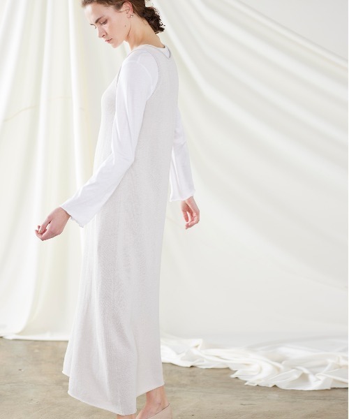 WALANCE（ワランス）の「paper knit dress（ワンピース・レディース・アイボリー/ブラック/ブラウン・FREE）」の6枚目の写真