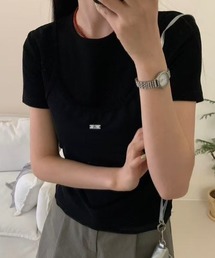 プレートアクセント シアーキャミドッキングTシャツ