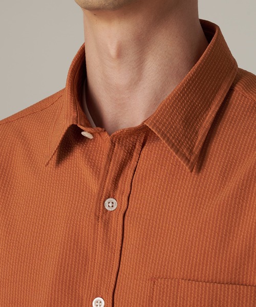 Eddie Bauer(エディーバウアー)の「パックイットテック シアサッカー 長袖シャツ(シャツ/ブラウス・メンズ・ダークオレンジ/ライトベージュ/ダークネイビー・M/XXL/XL/L)」の21枚目の写真