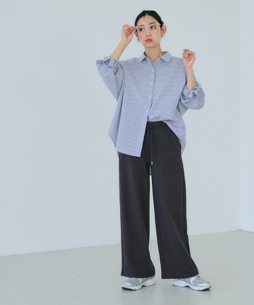 coca(coca)(コカ)の「裏毛ロゴスウェットパンツ(スウェットパンツ・レディース・ホワイト/チャコール・L/M)」の6枚目の写真