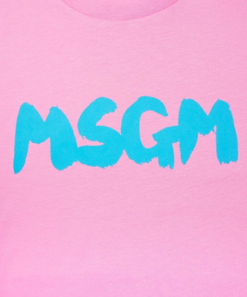 MSGM logo-embroidered Cotton T-shirt | Pink | FARFETCH