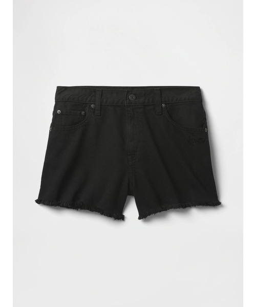 GAP（ギャップ）の「4インチ ミッドライズ ウルトラソフト リラックス カットオフショートパンツ（デニムパンツ・レディース・ブラック・23/24/25/27/28/29/26/30）」の3枚目の写真
