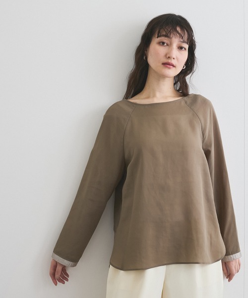 ketty(ケティ)の「リフラクスツイルプルブラウス≪手洗い可能≫(シャツ/ブラウス・レディース・カーキ/ブラック/ベージュ・M)」の3枚目の写真