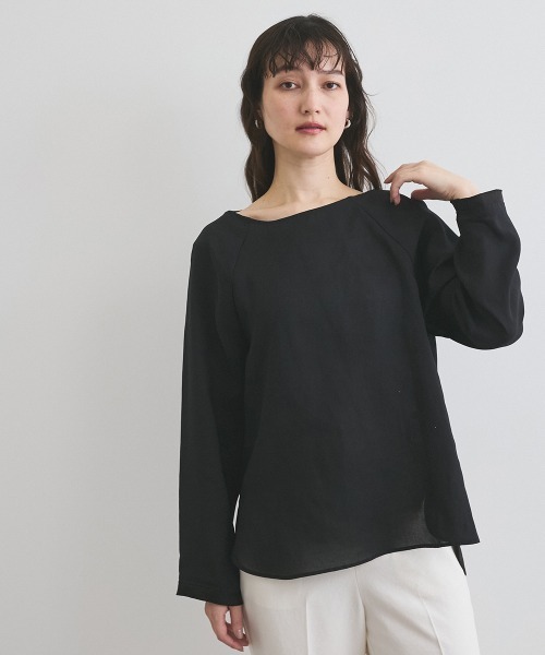 ketty(ケティ)の「リフラクスツイルプルブラウス≪手洗い可能≫(シャツ/ブラウス・レディース・カーキ/ブラック/ベージュ・M)」の2枚目の写真