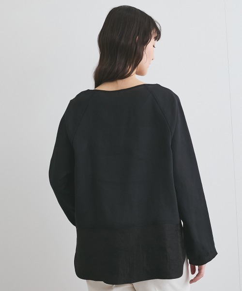 ketty(ケティ)の「リフラクスツイルプルブラウス≪手洗い可能≫(シャツ/ブラウス・レディース・カーキ/ブラック/ベージュ・M)」の4枚目の写真
