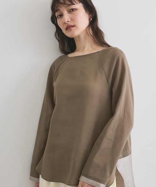 ketty(ケティ)の「リフラクスツイルプルブラウス≪手洗い可能≫(シャツ/ブラウス・レディース・カーキ/ブラック/ベージュ・M)」の13枚目の写真