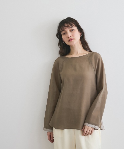 ketty(ケティ)の「リフラクスツイルプルブラウス≪手洗い可能≫(シャツ/ブラウス・レディース・カーキ/ブラック/ベージュ・M)」の14枚目の写真