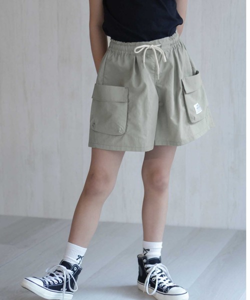 NAVY(ネイビー)の「NAVY SARARI カーゴキュロット【水陸両用ウェア】(その他パンツ・キッズ・オレンジ/カーキ系/ブラック・100/110/120/130/140/150/160)」の1枚目の写真