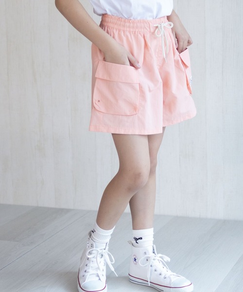NAVY(ネイビー)の「NAVY SARARI カーゴキュロット【水陸両用ウェア】(その他パンツ・キッズ・オレンジ/カーキ系/ブラック・100/110/120/130/140/150/160)」の2枚目の写真