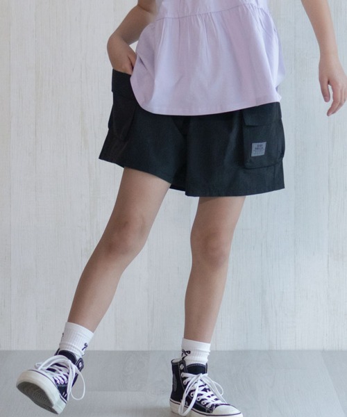 NAVY(ネイビー)の「NAVY SARARI カーゴキュロット【水陸両用ウェア】(その他パンツ・キッズ・オレンジ/カーキ系/ブラック・100/110/120/130/140/150/160)」の3枚目の写真