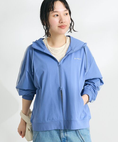 CRAFT STANDARD BOUTIQUE（クラフトスタンダードブティック）の「速乾/UVカット/イージーケア トラックパーカー（パーカー・レディース・ラベンダー/ブルー/オフホワイト/チャコールグレー/ブラック/ブルーグレー・L/M/S）」の6枚目の写真