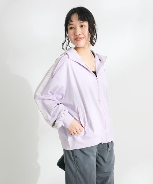 CRAFT STANDARD BOUTIQUE（クラフトスタンダードブティック）の「速乾/UVカット/イージーケア トラックパーカー（パーカー・レディース・ラベンダー/ブルー/オフホワイト/チャコールグレー/ブラック/ブルーグレー・L/M/S）」の12枚目の写真