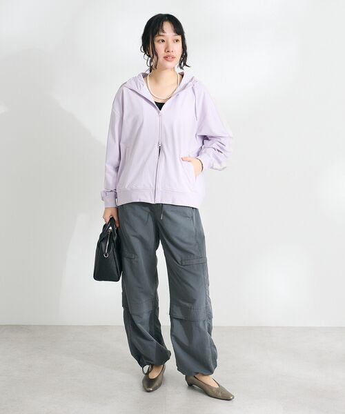 CRAFT STANDARD BOUTIQUE（クラフトスタンダードブティック）の「速乾/UVカット/イージーケア トラックパーカー（パーカー・レディース・ラベンダー/ブルー/オフホワイト/チャコールグレー/ブラック/ブルーグレー・L/M/S）」の14枚目の写真