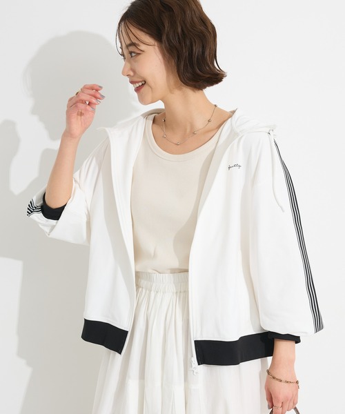 CRAFT STANDARD BOUTIQUE（クラフトスタンダードブティック）の「速乾/UVカット/イージーケア トラックパーカー（パーカー・レディース・ラベンダー/ブルー/オフホワイト/チャコールグレー/ブラック/ブルーグレー・L/M/S）」の2枚目の写真