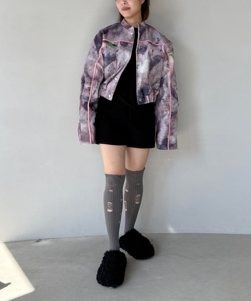 SANSeLF(サンセルフ)の「【SANSeLF】 アートプリントジャケット ドローインググラフィック sanw25a029(その他アウター・レディース・マルチ・FREE)」の10枚目の写真