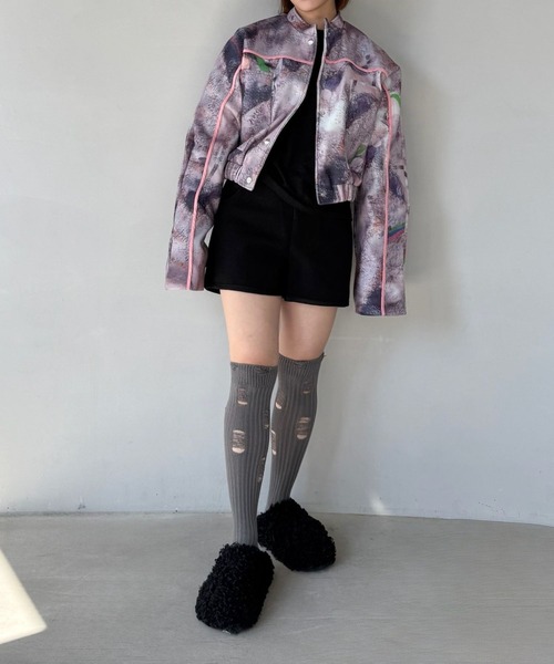 SANSeLF(サンセルフ)の「【SANSeLF】 アートプリントジャケット ドローインググラフィック sanw25a029(その他アウター・レディース・マルチ・FREE)」の12枚目の写真