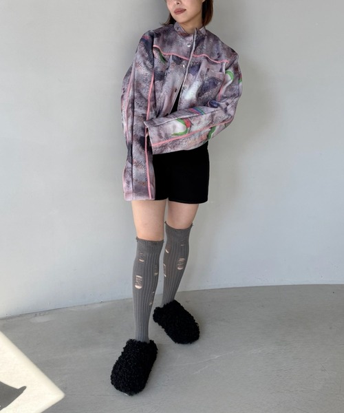 SANSeLF(サンセルフ)の「【SANSeLF】 アートプリントジャケット ドローインググラフィック sanw25a029(その他アウター・レディース・マルチ・FREE)」の11枚目の写真