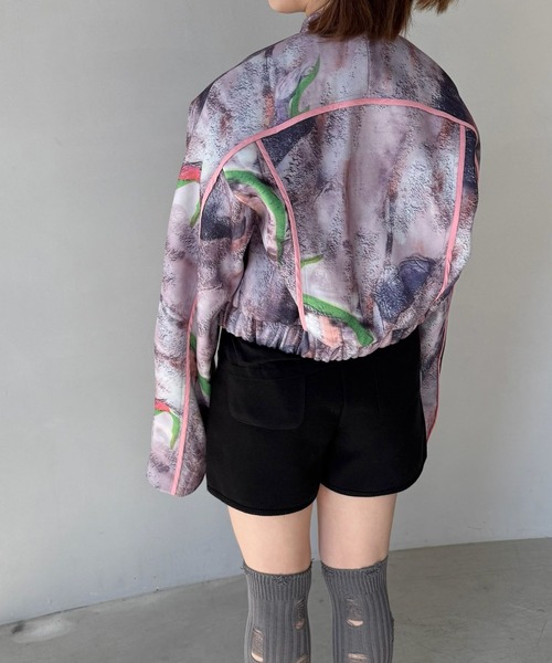 SANSeLF(サンセルフ)の「【SANSeLF】 アートプリントジャケット ドローインググラフィック sanw25a029(その他アウター・レディース・マルチ・FREE)」の7枚目の写真