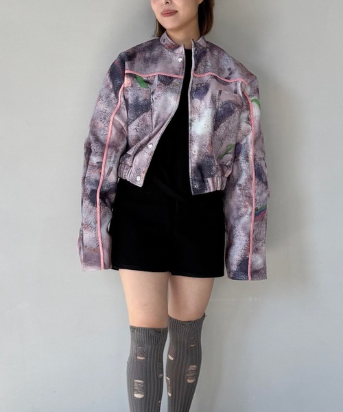 SANSeLF(サンセルフ)の「【SANSeLF】 アートプリントジャケット ドローインググラフィック sanw25a029(その他アウター・レディース・マルチ・FREE)」の2枚目の写真