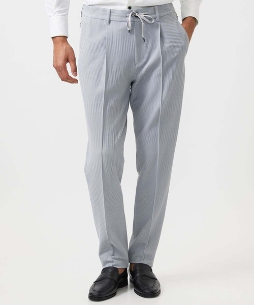 MICHEL KLEIN HOMME (ミッシェルクランオム)の「ワンタックイージースラックスパンツ セットアップ(スラックス・メンズ・ブラック/ベージュ/グレー・MEDIUM/LARGE/X-LARGE)」の3枚目の写真