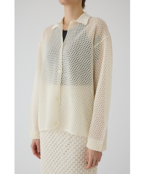 美品 RIM.ARK リムアーク Lace knit SH レースニットシャツ RIM.ARK（リムアーク）の「Lace knit SH レースニットシャツ
