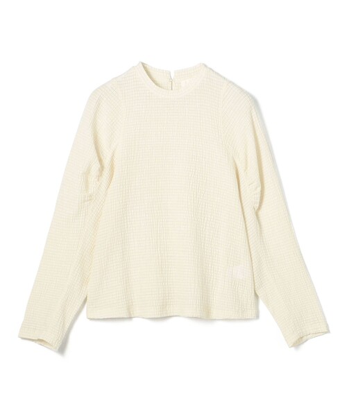 BALLSEY(ボールジィ)の「モザイクジャージー マトンスリーブプルオーバー(Tシャツ/カットソー・レディース・ホワイト/ダークグレー・S)」の2枚目の写真