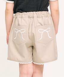 apres les cours | 【ジュニア対応】リボン刺繍タックハーフパンツ(その他パンツ)