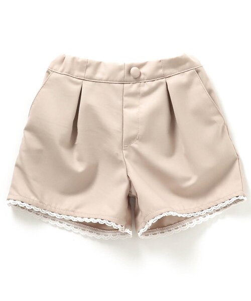 apres les cours（アプレレクール）の「【ジュニア対応】リボン刺繍タックハーフパンツ（その他パンツ・キッズ・ベージュ/チャコール・80/90/100/110/120/130/140）」の8枚目の写真