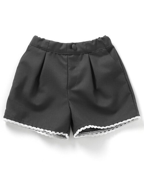 apres les cours（アプレレクール）の「【ジュニア対応】リボン刺繍タックハーフパンツ（その他パンツ・キッズ・ベージュ/チャコール・80/90/100/110/120/130/140）」の9枚目の写真