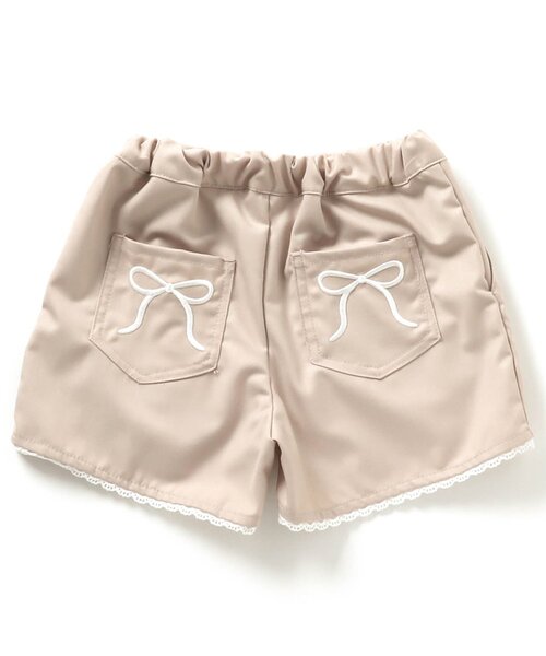 apres les cours（アプレレクール）の「【ジュニア対応】リボン刺繍タックハーフパンツ（その他パンツ・キッズ・ベージュ/チャコール・80/90/100/110/120/130/140）」の10枚目の写真