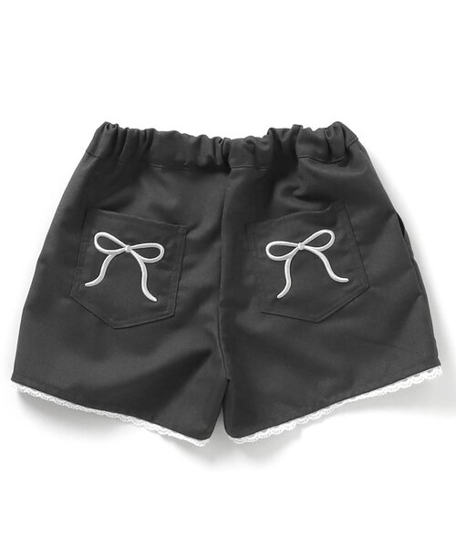 apres les cours（アプレレクール）の「【ジュニア対応】リボン刺繍タックハーフパンツ（その他パンツ・キッズ・ベージュ/チャコール・80/90/100/110/120/130/140）」の11枚目の写真